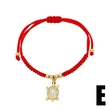 AS jewelry European and American turtle pendant red rope bracelet female gold-plated zircon braided bracelet brj25
