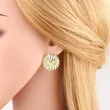 AS jewelry studs Europe and the United States hot selling gold earrings copper plated 18k gold inlaid zircon earrings earrings erw15