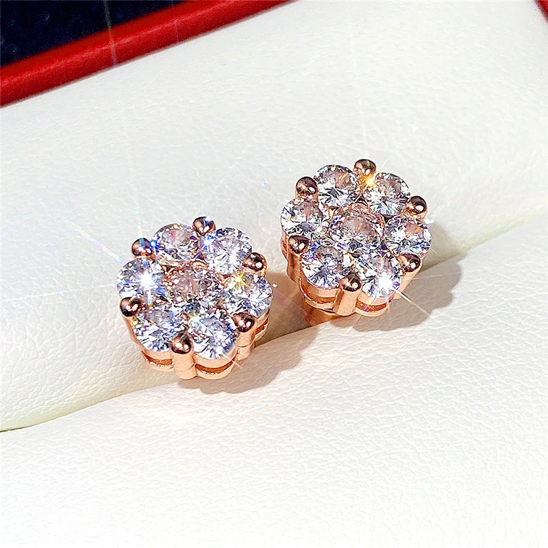 Hot-selling earrings for women, floral zircon earrings, all-match earrings