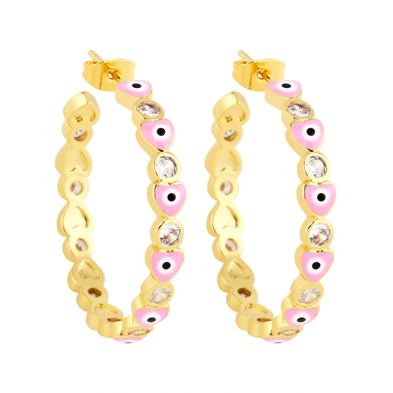 European and American cold style devil eye earrings personality color oil drop love eye earrings earrings era187