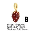 AS jewelry European and American copper plated real gold oil drop fruit cherry strawberry bracelet brm53 bracelet