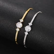 New box chain bracelet with adjustable elasticity, exquisite jewelry, fashionable and personalized lady style bracelet
