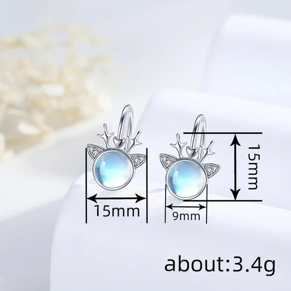  European and American sweet deer antler earrings Christmas festival must-have earrings for women fashionable, exquisite and cute style