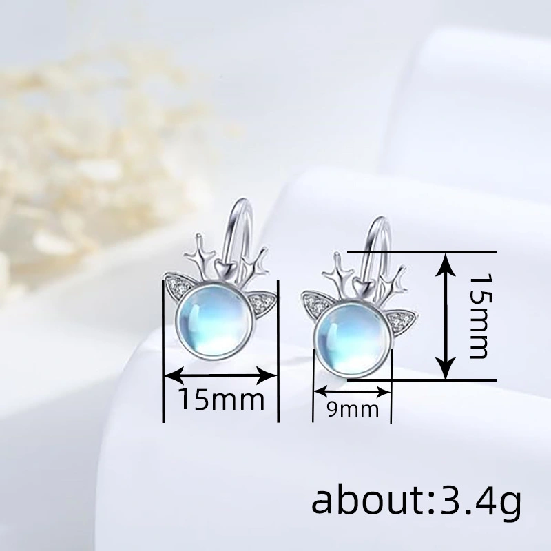  European and American sweet deer antler earrings Christmas festival must-have earrings for women fashionable, exquisite and cute style