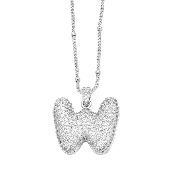 AS jewelry 26 English letters necklace female gold-plated full zircon clavicle chain nkn71