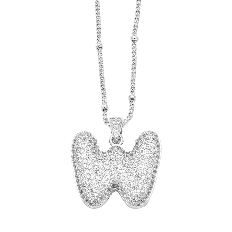 AS jewelry 26 English letters necklace female gold-plated full zircon clavicle chain nkn71