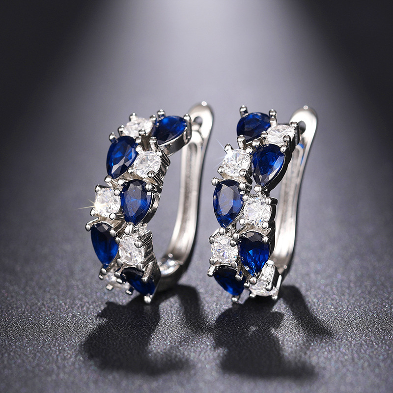 Exquisite high-end teardrop earrings for women, luxury exquisite jewelry, evening dress, ladylike temperament accessories