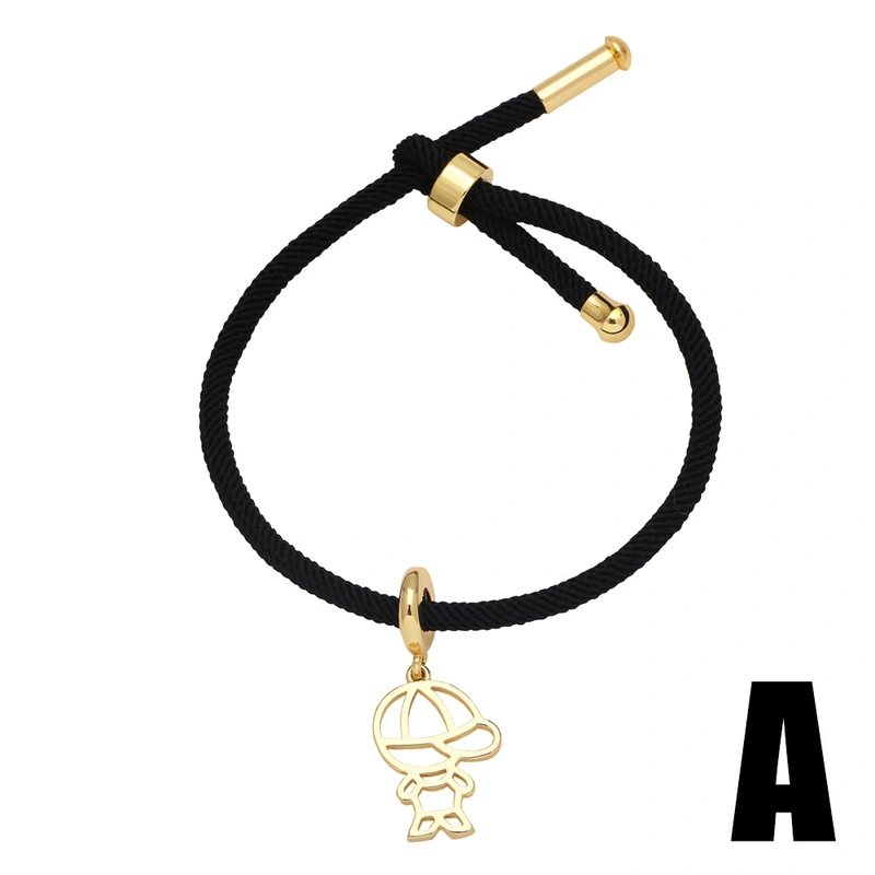 European and American hot-selling boys and girls pendant bracelet niche light luxury inlaid zircon gold-plated hand jewelry bracelet brd45
