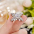 Light luxury niche design new ring women's fashionable personality cross ring hot selling ring
