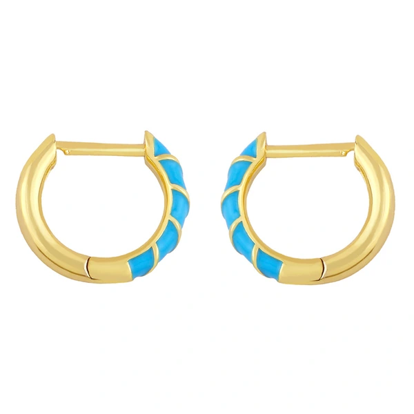 Clearance color oil drop earrings cold style geometric small ear ring ear buckle European and American jewelry accessories erx89