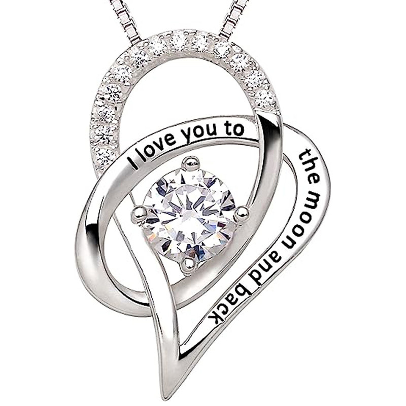  Geometric line engraved necklace pendant hot sale sweet style elegant jewelry live broadcast hot style