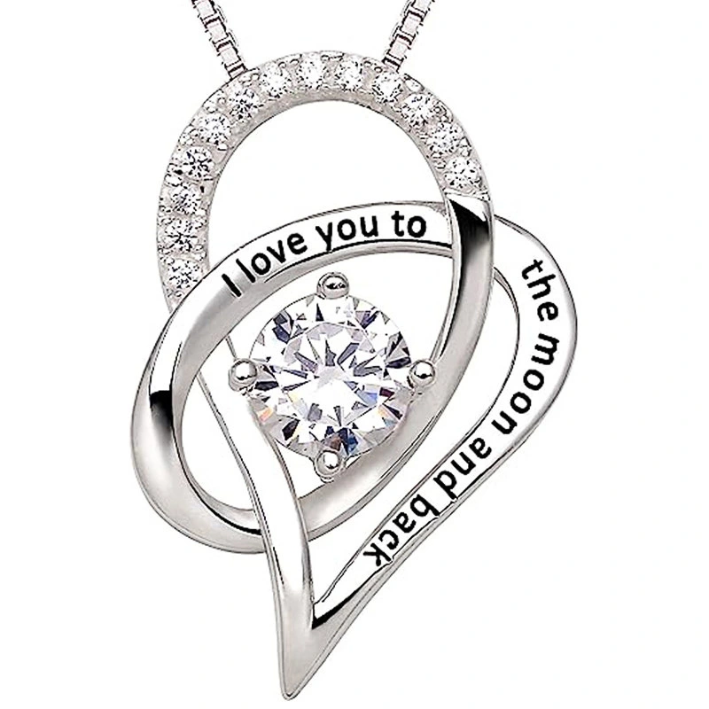  Geometric line engraved necklace pendant hot sale sweet style elegant jewelry live broadcast hot style