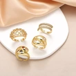 AS jewelry European and American colored zircon love ring gold-plated high-grade irregular open ring rim72