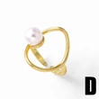 AS jewelry vintage pearl ring female copper plated 18k gold Madonna ring female riq52