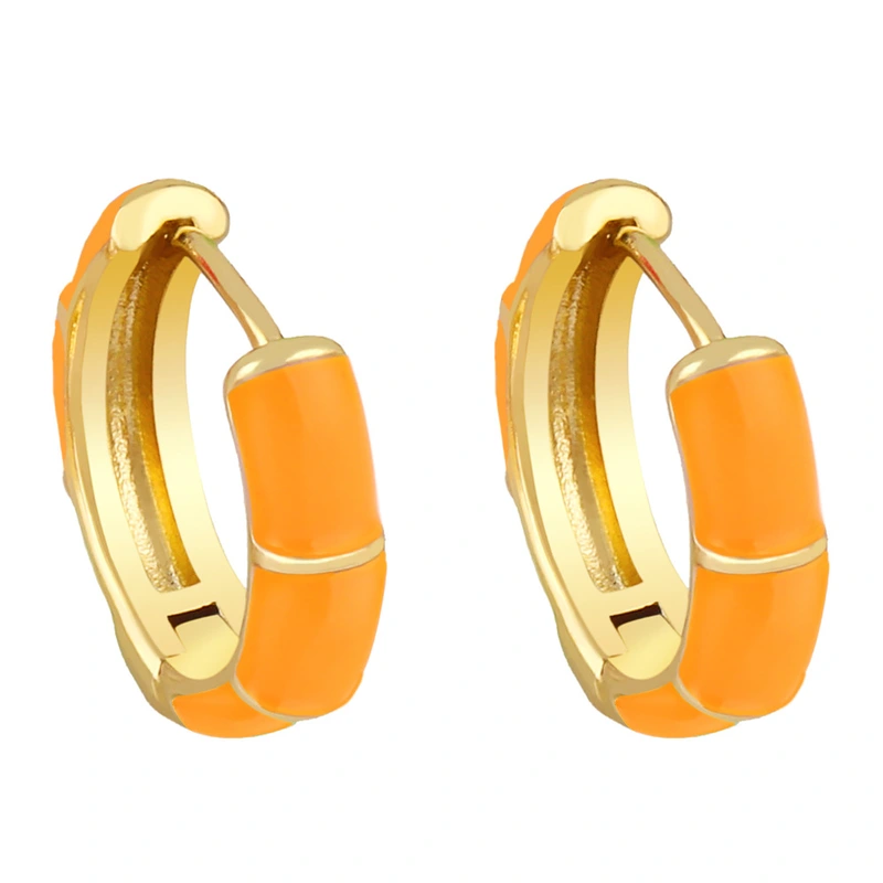 European and American jewelry multi-color oil drop geometric earrings earrings female trendy temperament versatile simple earrings ery92