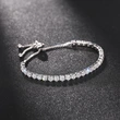 Fashion bracelet for women, niche, simple, high-end hand jewelry, single row, 4mm adjustable jewelry