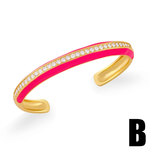 Hot selling jewelry niche design personality Bohemian color drop zircon bracelet bracelet female brd93