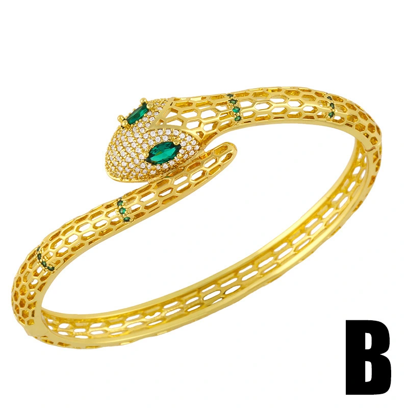 European and American hip-hop Cuban bracelet punk metal snake bracelet jewelry gift pentagram bracelet brc77