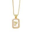 AS jewelry European and American new shell cube 26 English letters necklace clavicle chain female nkb581