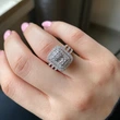 Rock sugar imitation diamond ring female niche design trend light luxury rings temperament versatile sweet ring