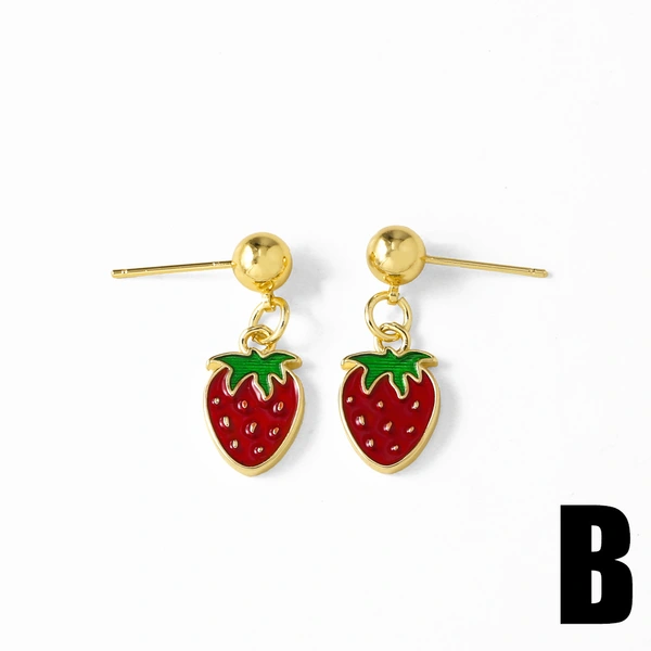 AS jewelry hot selling oil drop fruit cherry lips pendant earrings earrings female erw60 ring