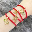 AS jewelry tree of life love pendant bracelet female gold-plated zircon red rope hand jewelry brf32