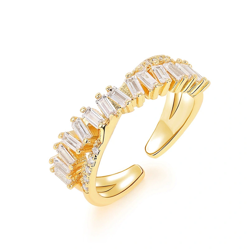  Fashionable personality light luxury index finger ring opening adjustable cold style ring European and American hot selling ring