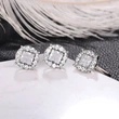 Special frosted zircon jewelry set niche design high-end heavy-duty temperament micro-inlaid earrings for women