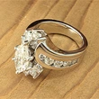 Specially supply European and American jewelry creative marquise-shaped zircon ring female niche design luxury ring