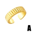 Clearance European and American double-layer hollow 8-shaped wireless ring female copper plated 18K real gold wave pattern open ring rik83