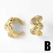 Jewelry hot sale irregular earrings for women gold-plated zircon C-shaped ear bone clip earrings era143
