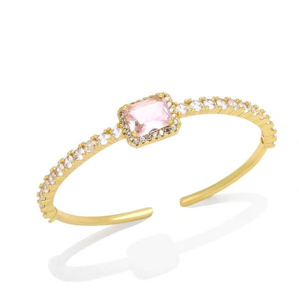 Light luxury super flash zircon bracelet niche design square diamond cold style exquisite open bracelet female trend brj69