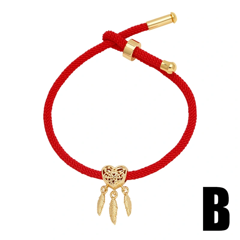 AS jewelry tree of life love pendant bracelet female gold-plated zircon red rope hand jewelry brf32