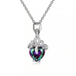   Hot selling fashion love pendant heart shaped zircon women's necklace royal queen accessories necklace female