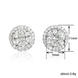 European and American hip-hop unisex earrings, small and simple, full of diamonds, 2024 new style, high-end earrings