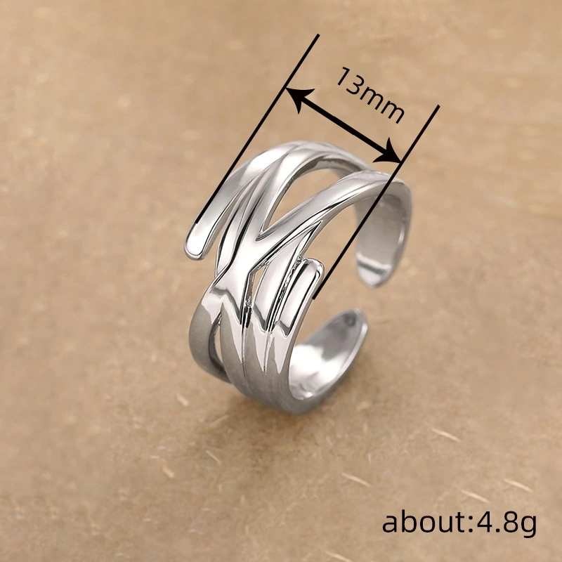   Gift niche internet celebrity ring female futuristic simple ring fashionable style trendy style