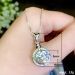 Hot selling imitation moissanite copper plated white gold clavicle chain eight hearts and eight arrows zircon pendant necklace for women