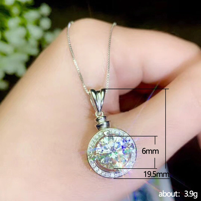 Hot selling imitation moissanite copper plated white gold clavicle chain eight hearts and eight arrows zircon pendant necklace for women
