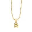 Hot sale 26 letters necklace female copper plated real gold polished letter pendant clavicle chain nkq67