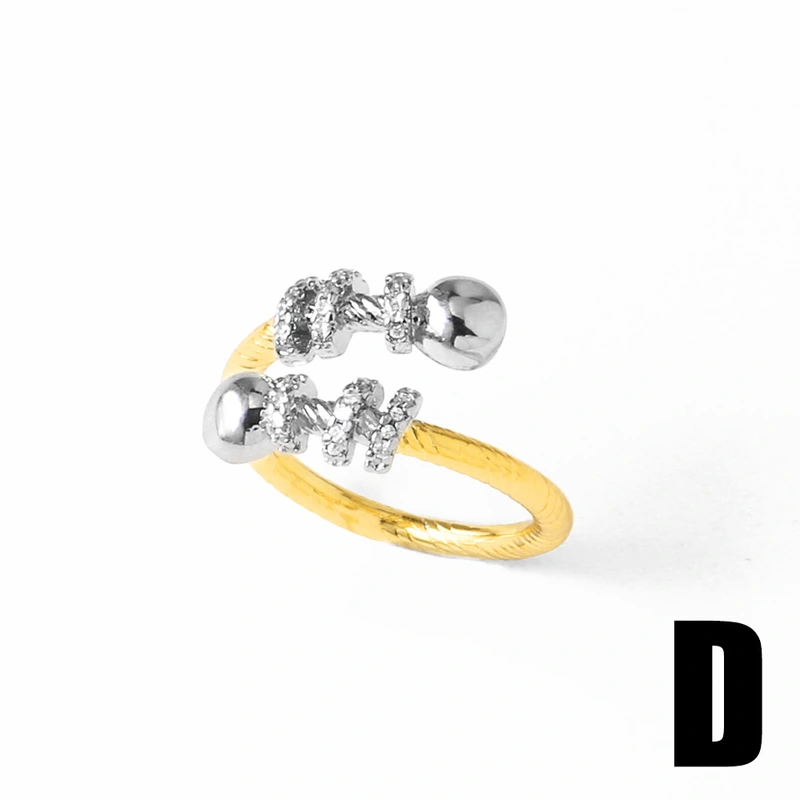 AS jewelry copper plated 18k gold snowflake adjustable ring female irregular ring rir27ring