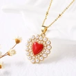 AS jewelry gold-plated pearl heart-shaped pendant necklace clavicle chain nkb482 necklace