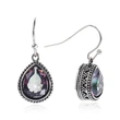 Alloy Bohemian style earrings for women fashion retro style colored inlaid glass exquisite earrings jewelry
