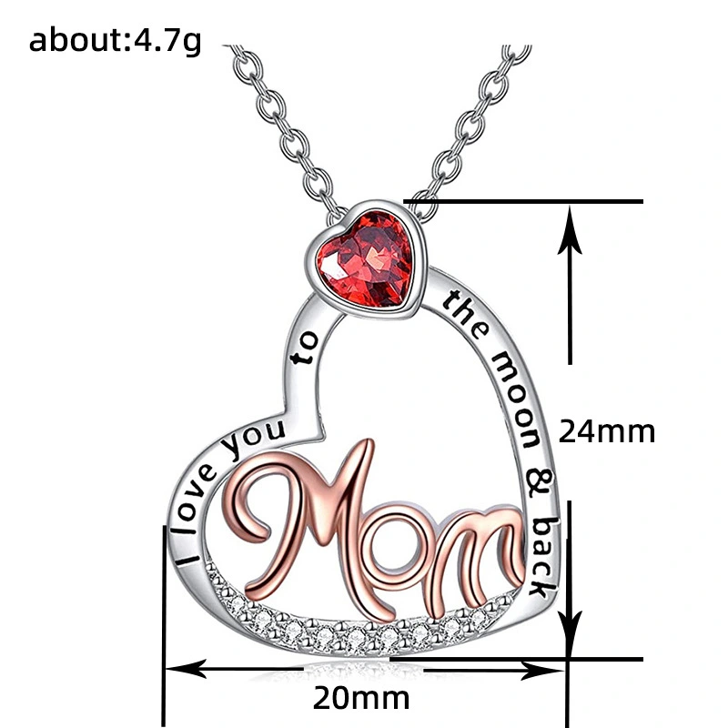 Hot selling new arrival letter heart necklace two-color electroplating European and American fashion necklace