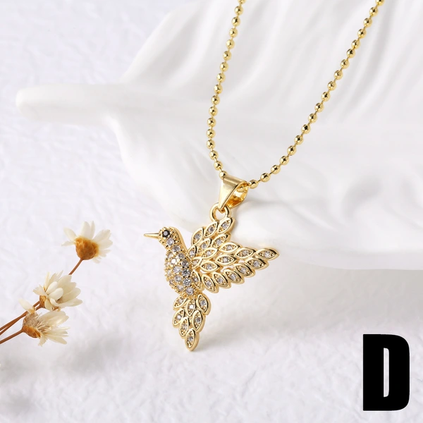 AS jewelry Europe and the United States hot selling copper plated 18k gold bird pendant necklace clavicle chain nkb016 necklace