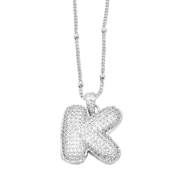 AS jewelry 26 English letters necklace female gold-plated full zircon clavicle chain nkn71