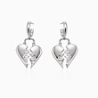  Broken zircon heart earrings cool style fashion light luxury design earrings personality temperament heart-shaped earrings