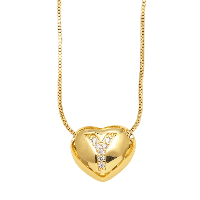AS jewelry new style inlaid zircon love 26 letters pendant necklace clavicle chain nkb281necklace