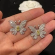 Live broadcast of creative and exquisite butterfly earrings for women, fashionable and light luxury design jewelry, fresh and sweet style
