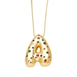 AS jewelry 26 English letters necklace gold-plated inlaid colored zircon clavicle chain nkb070