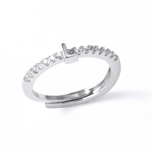 AS jewelry Europe and the United States hot selling 26 English small letter ring female copper plated 18k gold ring rih99ring